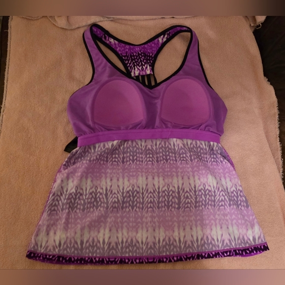 Gerry Ladies Purple & Black Tankini Set with Shorts (Size XL) - Picture 9 of 15